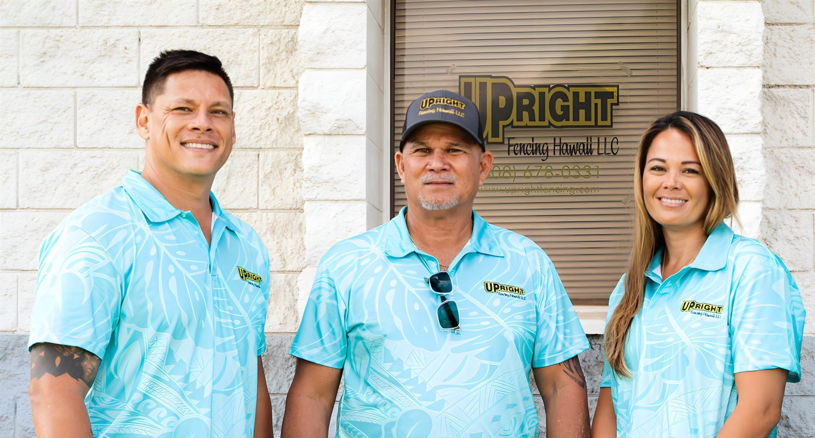 The Upright Fencing Hawaii family in front of our Kapolei office