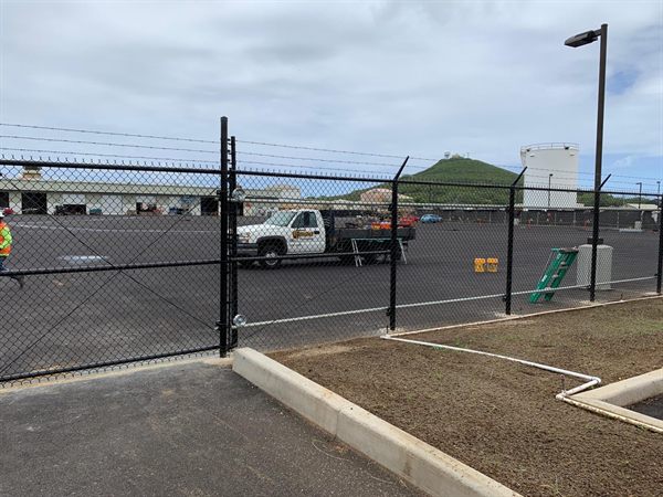 Commercial chain link fencing on Oahu